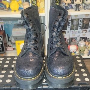 Stylish Black Lace-Up Boots